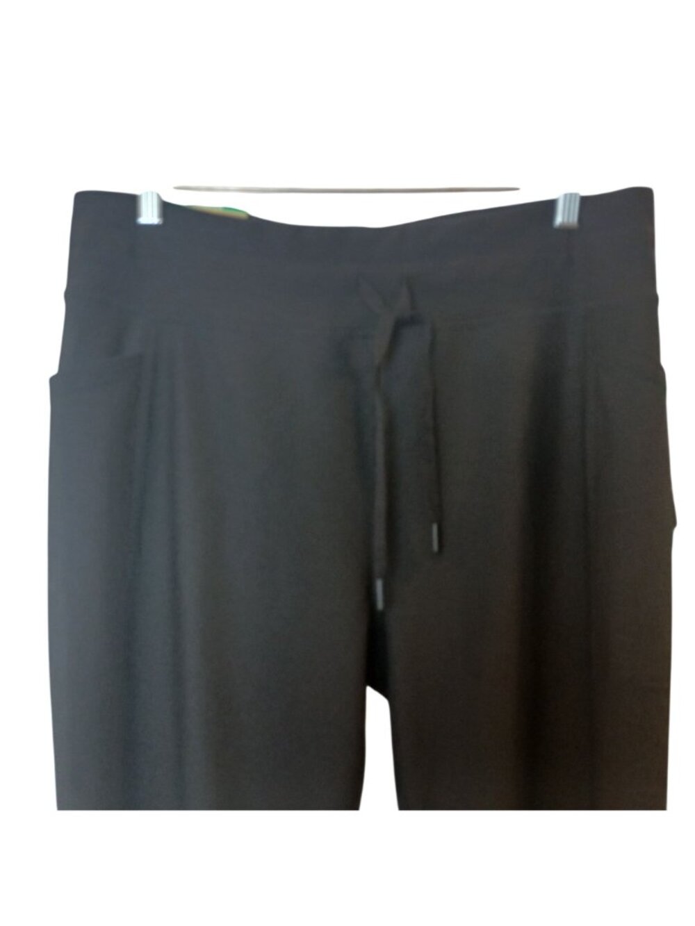 32 Degrees Cool Womens Black Drawstring Straight-Leg Pants XL 31.5" Inseam #N-1 - Picture 3 of 10